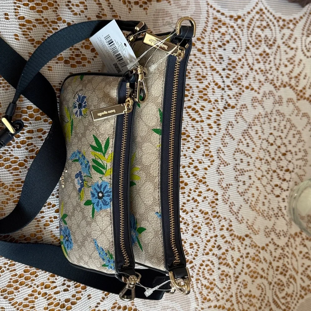 Kate Spade Floral Crossbody Duo Bag - Blazer blue duet. Brand new with tags. - Picture 6 of 6
